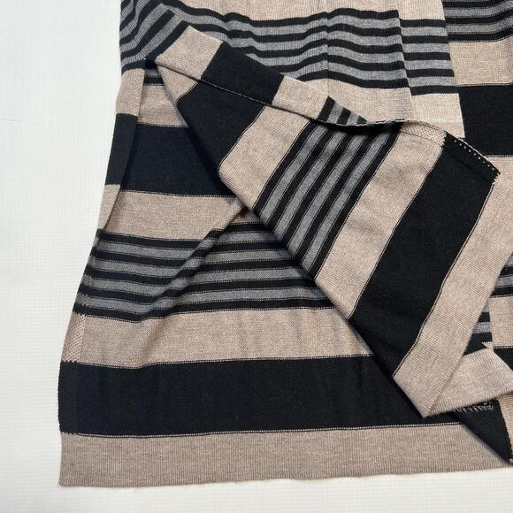 Laurie Felt Cardigan Sweater Womens Medium Striped Cashmere Blend Pockets Long - Picture 6 of 9
